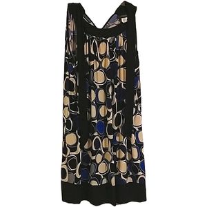 2/$40! Alyn Paige Geometric Purple/Black Pattern Dress Size L
